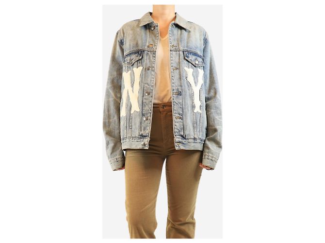 Gucci Blue Yankees Jeansjacke - Größe Blau - Ansicht 3