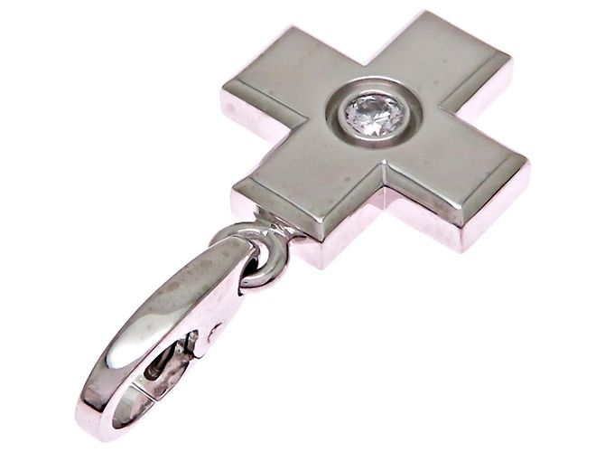 Charm de Cruz Cartier, Mujer/Hombre, Oro Blanco - vista 3