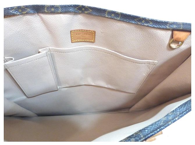 Louis Vuitton Monogram Sac Plat Borsa Tote Marrone Monogramma - vista 14