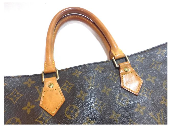 Louis Vuitton Monogram Sac Plat Borsa Tote Marrone Monogramma - vista 3