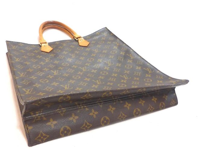 Louis Vuitton Monogram Sac Plat Borsa Tote Marrone Monogramma - vista 4