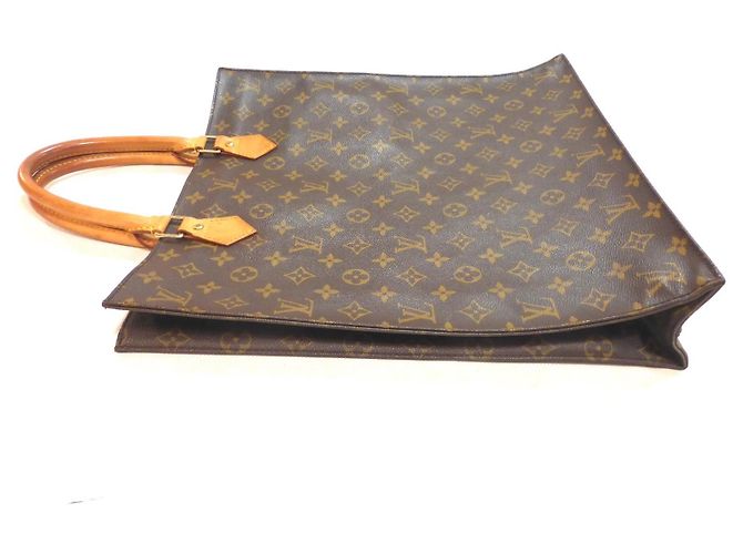 Louis Vuitton Monogram Sac Plat Borsa Tote Marrone Monogramma - vista 5