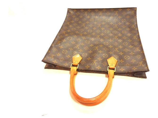 Louis Vuitton Monogram Sac Plat Borsa Tote Marrone Monogramma - vista 6
