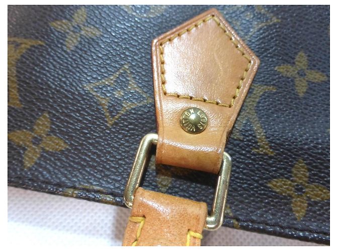 Louis Vuitton Monogram Sac Plat Borsa Tote Marrone Monogramma - vista 7