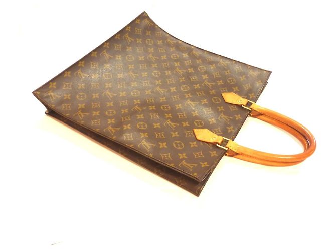 Louis Vuitton Monogram Sac Plat Borsa Tote Marrone Monogramma - vista 8