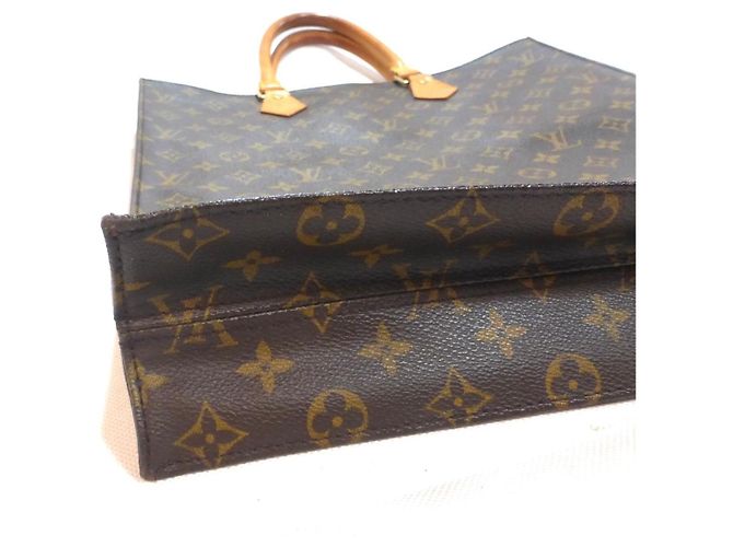 Louis Vuitton Monogram Sac Plat Borsa Tote Marrone Monogramma - vista 9