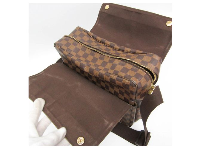 Borsa a tracolla Louis Vuitton Damier Naviglio da uomo Marrone - vista 13