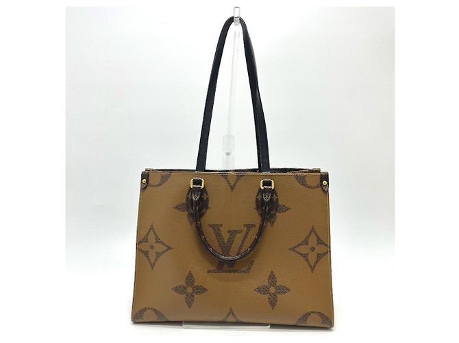 Borsa Tote LOUIS VUITTON OnTheGo MM, Tela Monogram Reverse, Donna, Marrone - vista 2