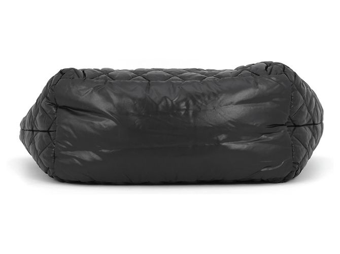 Borsa Tote CHANEL Matelassé Coco Mark Cocoon Small Nylon Black Borsa da donna Nero - vista 3