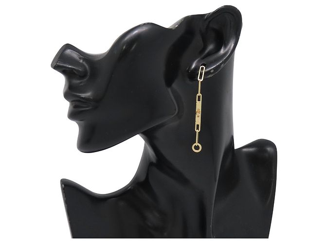 Hermès Orecchini Hermes Kelly Chaine, Oro giallo, Design asimmetrico. - vista 4