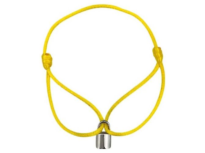 Bracciale Louis Vuitton, Brasslet Silver Lockit Yellow, , Ag LOUIS VUITTON Giallo - vista 3