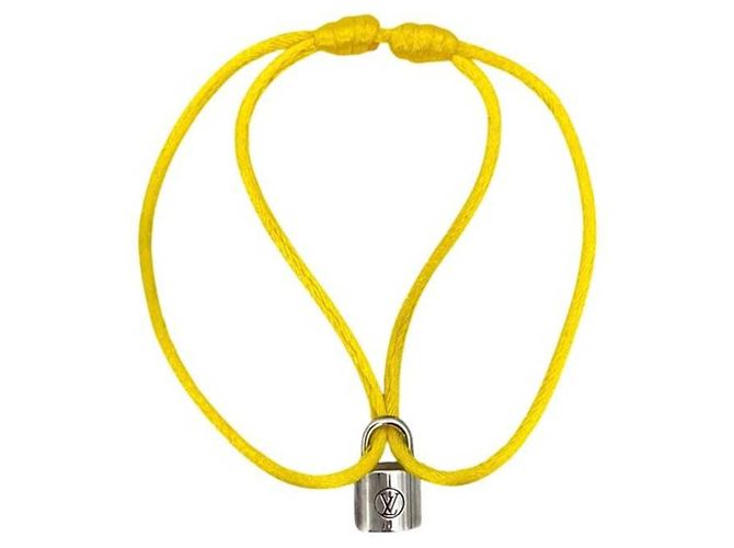 Bracciale Louis Vuitton, Brasslet Silver Lockit Yellow, , Ag LOUIS VUITTON Giallo - vista 6