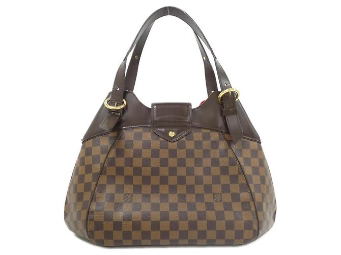 Borsa a tracolla Louis Vuitton Damier Sistina GM Marrone - vista 2
