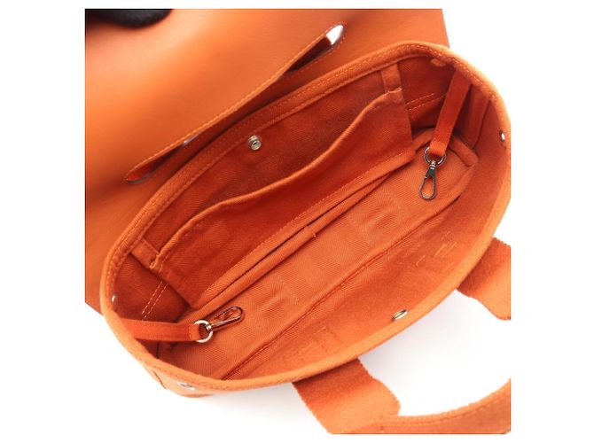 Hermès Borsa Hermes Valparaiso Long PM Potiron, Toile Chevron, Pelle Veau Swift, Marrone - vista 3