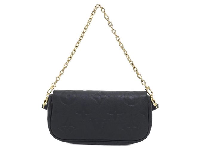 Borsa a tracolla Louis Vuitton Monogram Empreinte Wallet on Chain Ivy Nero - vista 2