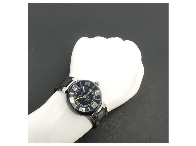 Orologio Louis Vuitton Tambour GMT da uomo in nero, Data, Movimento Automatico - vista 3