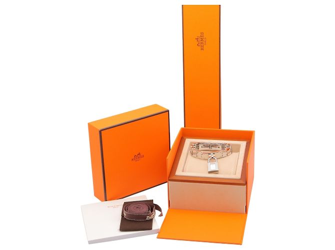 Hermès Kelly Mini Uhr, Edelstahl, Diamant, Damen, Weiß (.) - Ansicht 11
