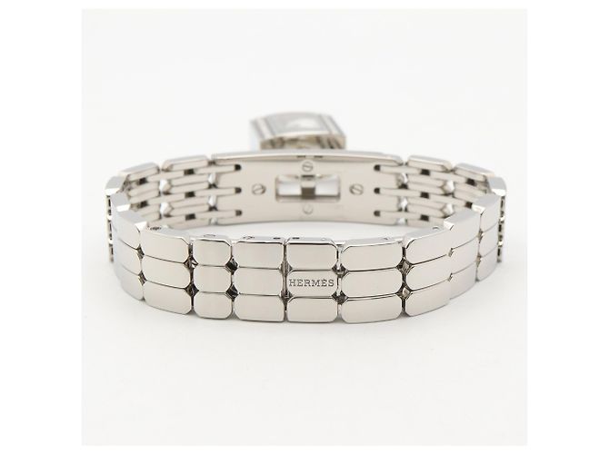 Hermès Kelly Mini Uhr, Edelstahl, Diamant, Damen, Weiß (.) - Ansicht 3