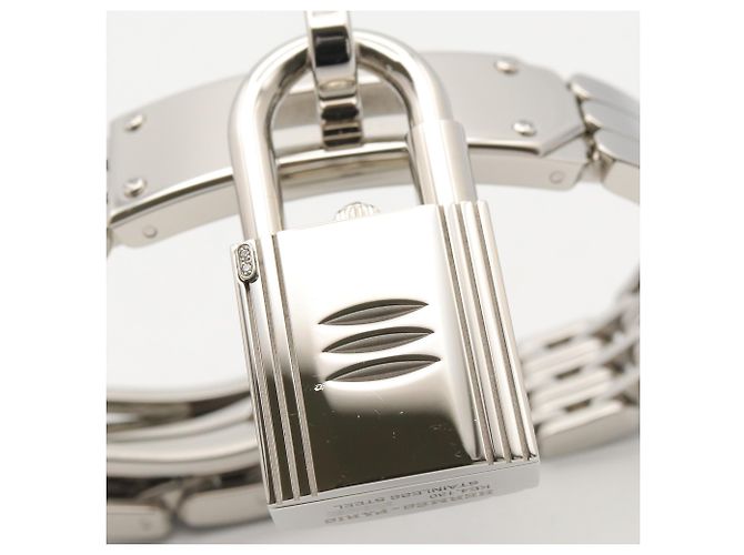 Hermès Kelly Mini Uhr, Edelstahl, Diamant, Damen, Weiß (.) - Ansicht 6