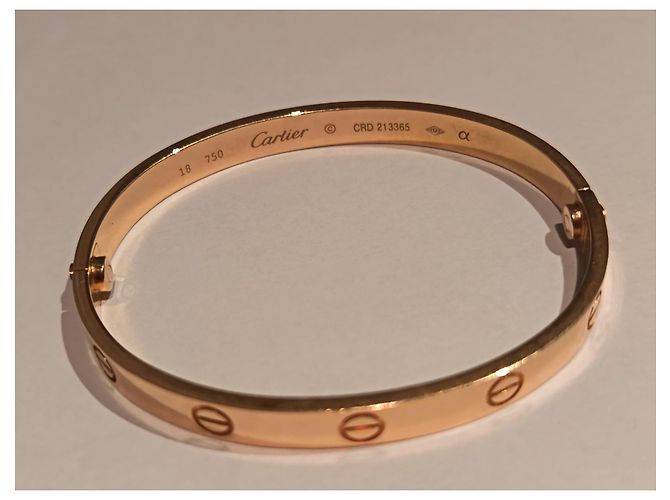 Bracciale Cartier Love 18k Oro Rosa Misura 18 D'oro - vista 2