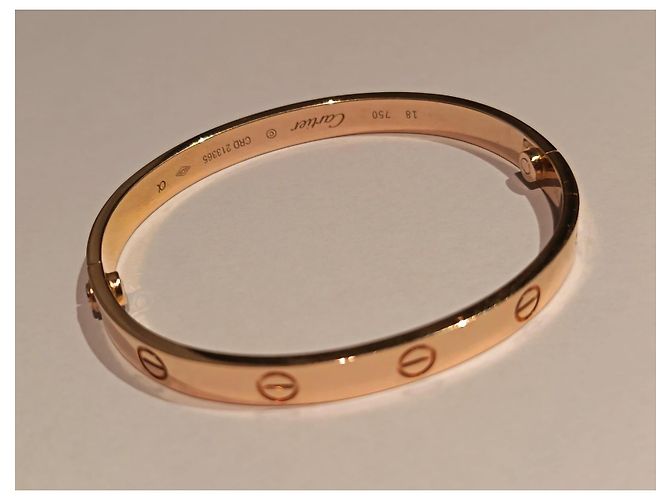Bracciale Cartier Love 18k Oro Rosa Misura 18 D'oro - vista 4