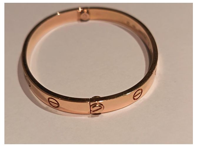 Bracciale Cartier Love 18k Oro Rosa Misura 18 D'oro - vista 7