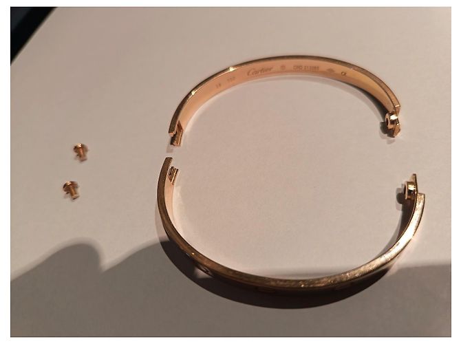 Bracciale Cartier Love 18k Oro Rosa Misura 18 D'oro - vista 8