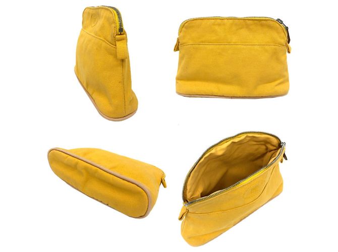 Hermès HERMES Bolide Pouch /Mini Pouch, Cotone, Giallo - vista 2