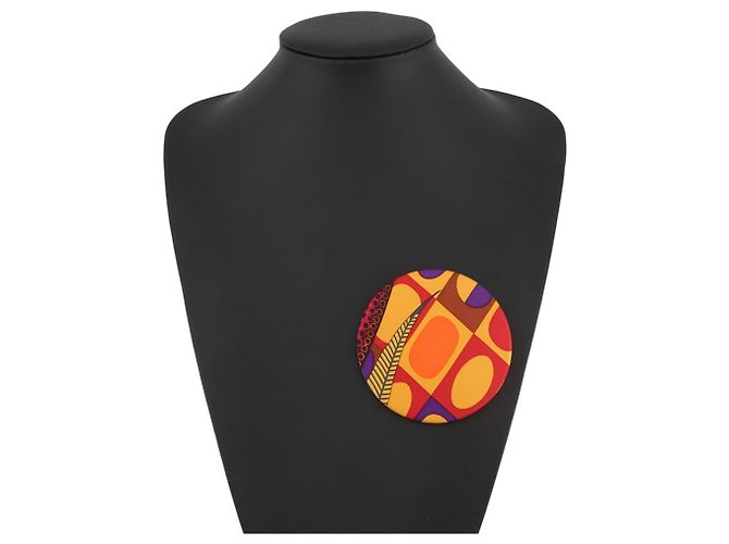 Hermès Spilla Hermes Petit H in seta HERMES badge Multicolore - vista 4