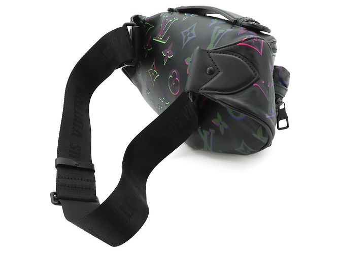 Louis Vuitton LOUIS VUITTON Monogram Spotlight Comet Bumbag Marsupio in pelle nero Boris RFID - vista 4