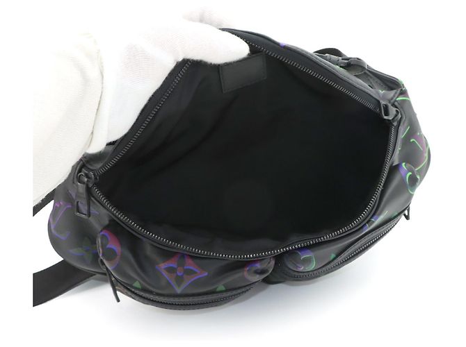 Louis Vuitton LOUIS VUITTON Monogram Spotlight Comet Bumbag Marsupio in pelle nero Boris RFID - vista 7