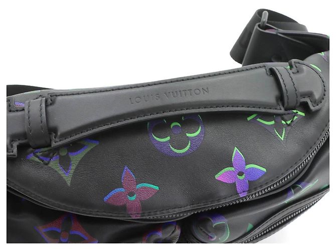 Louis Vuitton LOUIS VUITTON Monogram Spotlight Comet Bumbag Marsupio in pelle nero Boris RFID - vista 9