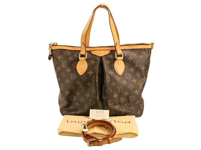 Borsa a Spalla/Tote Bag Louis Vuitton Palermo PM Monogram Marrone Donna - vista 13