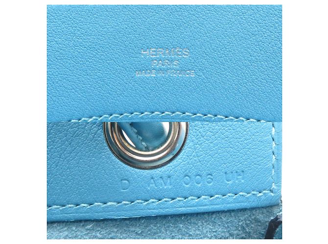 Hermès Hermes Aline Mini, D stamp, modello, borsa a tracolla da donna, pelle Swift, Blue Nord. - vista 7
