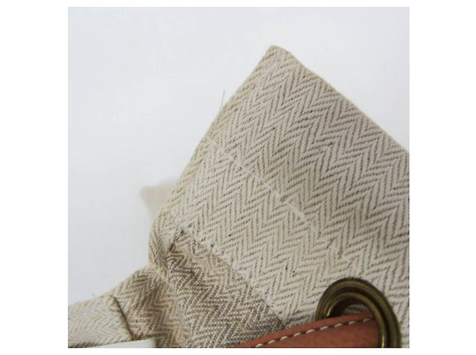 Hermès Borsa a tracolla da donna Hermes Aline GM in cotone e pelle, Marrone, bianco - vista 13