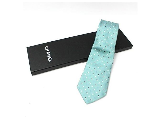 Cravatta in seta CHANEL da uomo Blu - vista 7