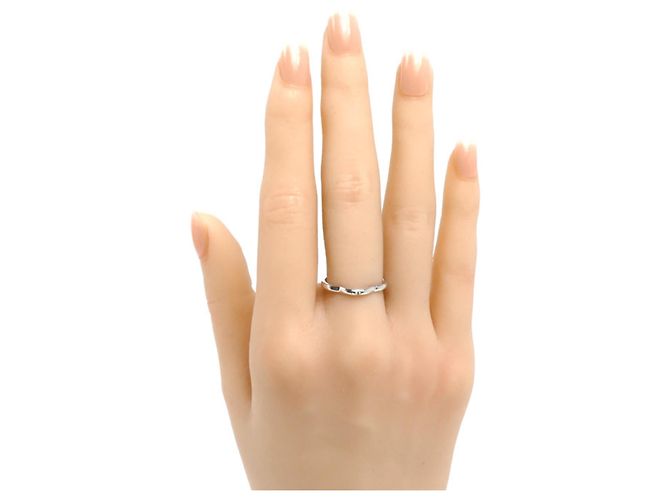 Anello Chanel in oro bianco 18K Camelia e diamante - vista 8