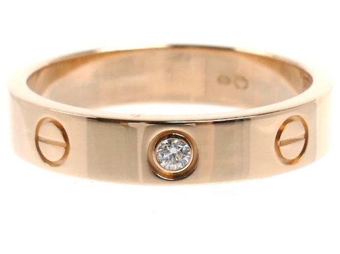 Anello Mini Love in oro rosa 18K e diamanti Cartier - vista 3