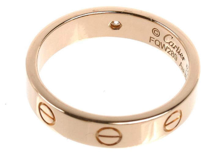 Anello Mini Love in oro rosa 18K e diamanti Cartier - vista 4