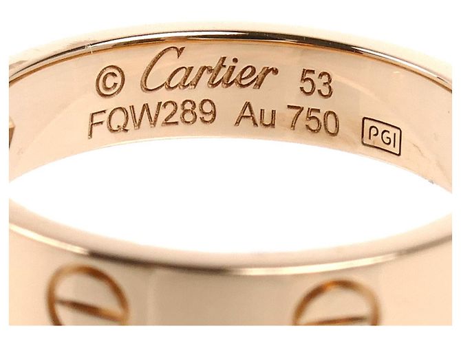 Anello Mini Love in oro rosa 18K e diamanti Cartier - vista 5