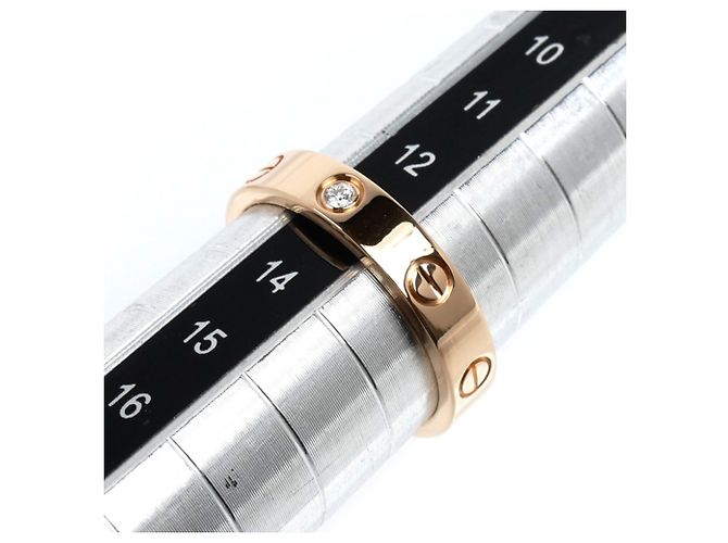 Anello Mini Love in oro rosa 18K e diamanti Cartier - vista 6