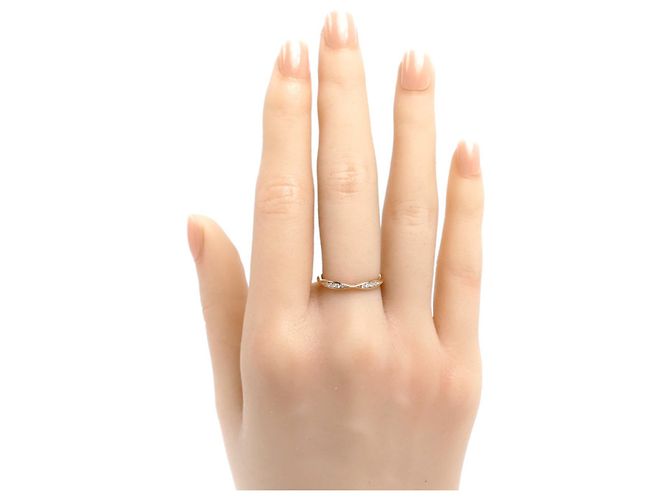 Chanel 18K Roségold Camellia Half Eternity Ring - Ansicht 7