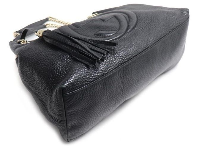 Borsa Tote Gucci Soho Interlocking G Nero - vista 3
