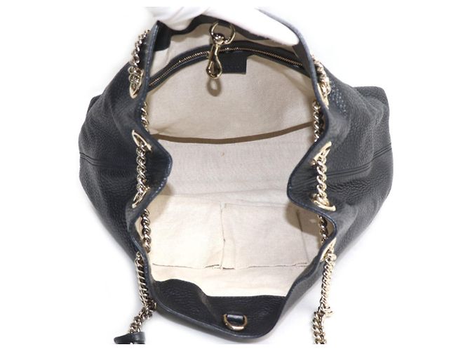 Borsa Tote Gucci Soho Interlocking G Nero - vista 4