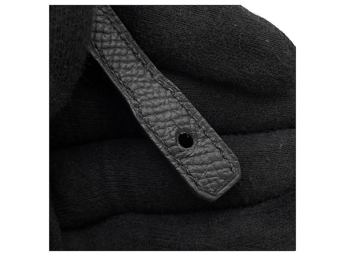 Hermès Constance Long Wallet, schwarzes Epsom-Leder, U Stamp, Schulter HERMES WALLET - Ansicht 11