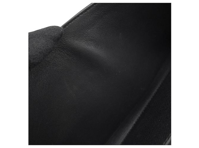 Hermès Constance Long Wallet, schwarzes Epsom-Leder, U Stamp, Schulter HERMES WALLET - Ansicht 9