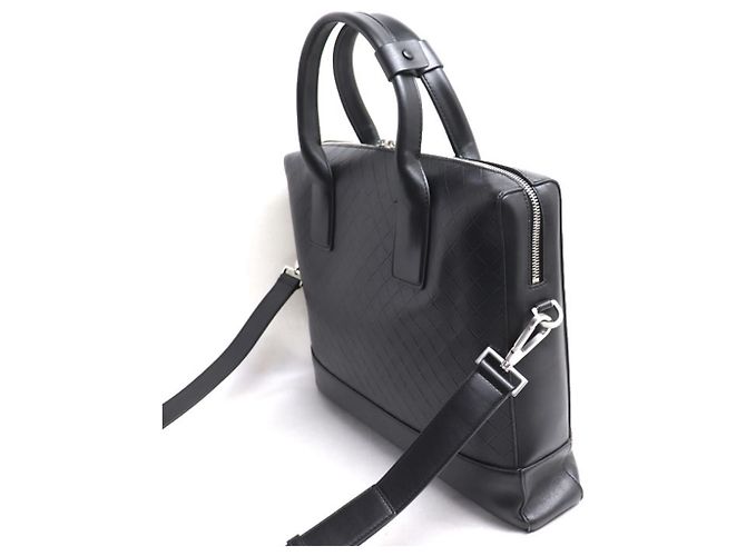 Mallette en cuir embossé Bottega Veneta Noir - vue 2