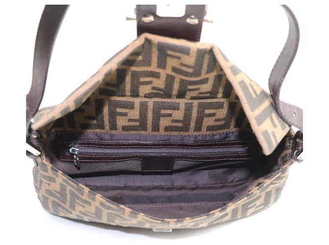 Borsa Bucket Fendi Mamma Zucca Pattern Marrone - vista 4