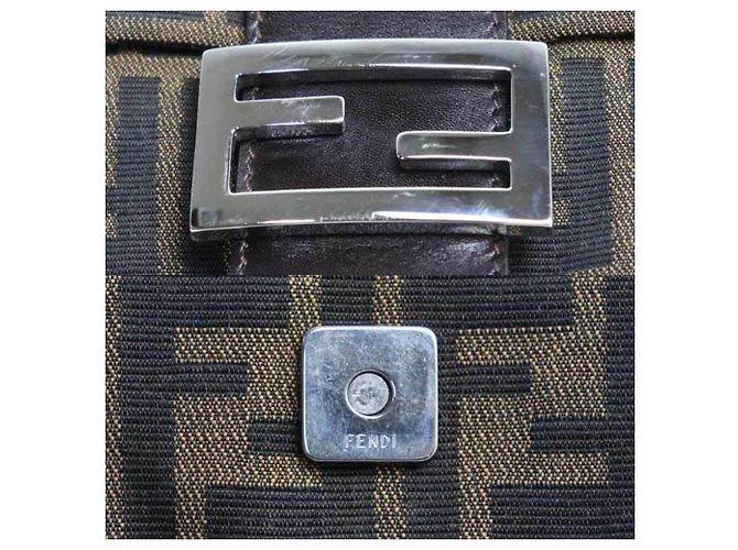Borsa Bucket Fendi Mamma Zucca Pattern Marrone - vista 8