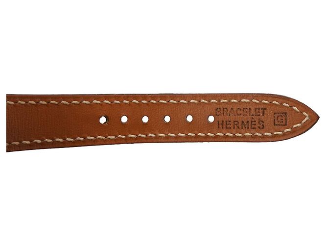 Hermès Relógio Kelly Hermes, relógio de quartzo feminino branco e marrom com cadeado - vista 7